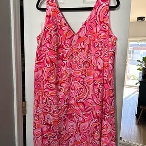 Lilly Pulitzer Pink and Orange Swirl Mini Dress